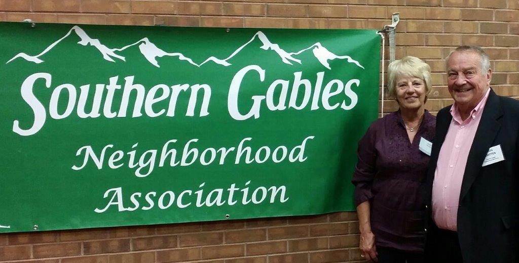 Doug and Judy Whitten With Southern Gables Sign