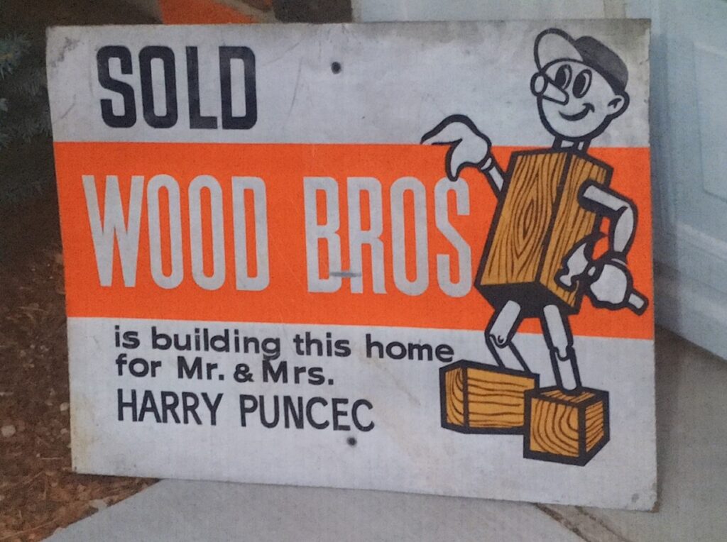 Wood Bros. Sold sign, Southern Gables, Harry and Judi Puncec
