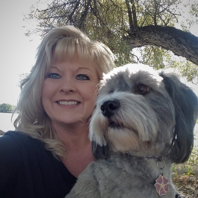 Marci DeMott of Southern Gables with her dog Zoey