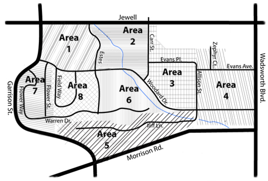 Southern Gables Area Map